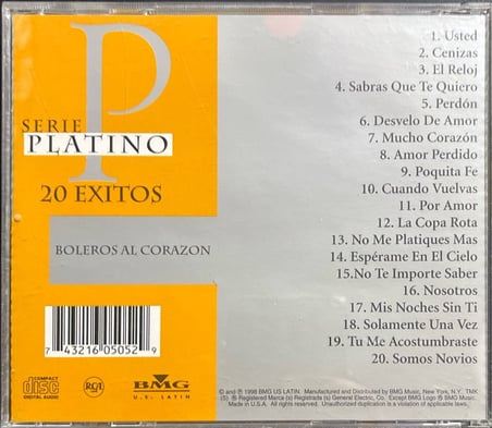 (Müzik CD sidir - Plak Değildir) CD Boleros Al Corazon Serie Platino 20 Exitos CD
