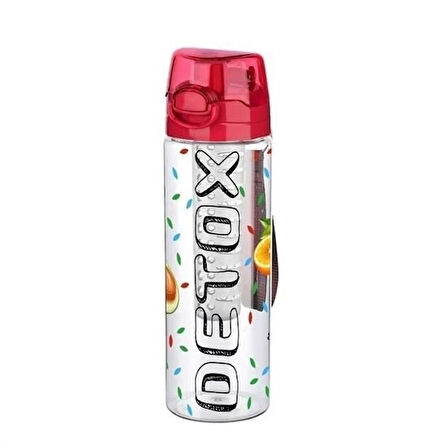İpek Yıldızı® Tutma Saplı Kilitli Kendiliğinden Süzgeçli Kolay Taşınabilir Detoks Sporcu Diyet Matarası