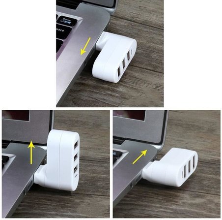 4692b 4 Port Usb 2.0 Hub Çoklayıcı Çoğaltıcı 180 Derece