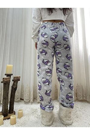 Cepsiz Kışlık Polar Kadın Pijama Altı Tek Alt je22