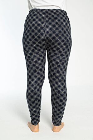 Büyük Beden Cepli Viskon Yazlık Kadın Pijama Altı Tek Alt y12