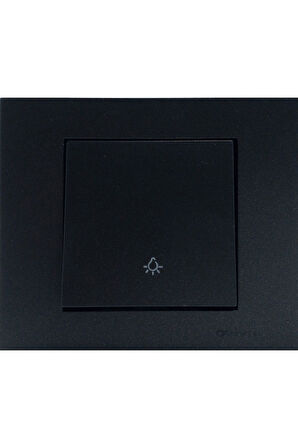 10 Adet Ovivo Grano Siyah Zil Anahtarı Light Çerçeve Dahildir 10'lu