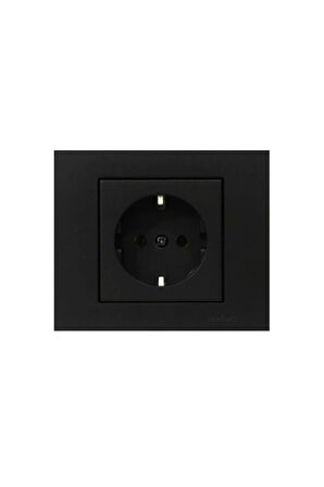 12 Adet Ovivo Grano Siyah Topraklı Priz 12'li Çerçeve Dahil