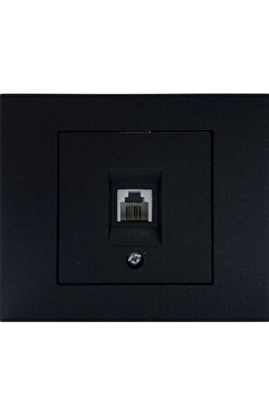 Ovivo Grano Siyah Telefon Prizi 12'li Paket (çerçeve Dahil)