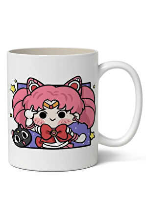 Sailor Moon Chibiusa Avatar Anime Temalı Beyaz Kupa Bardak Sevgiliye Arkadaşa Hediye