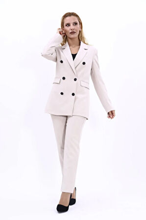 Verona Düğme Detay Blazer Takım TNS-4347