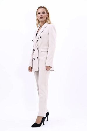 Verona Düğme Detay Blazer Takım TNS-4347