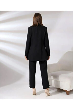 Verona Düğme Detay Blazer Takım TNS-4347