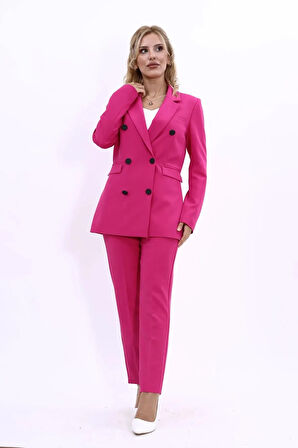 Verona Düğme Detay Blazer Takım TNS-4347