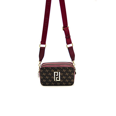 Silver Polo  Kadın Çapraz Çanta 1078-43476 SILVER POLO ÇAPRAZ BAYAN ÇANTASI M178 KAHVE SARI-MAT BORDO
