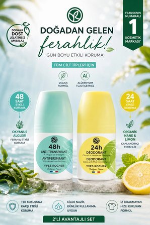 48 Saat + 24 Saat Etkili İkili Fresh Roll-on Deodorant Bakım Seti