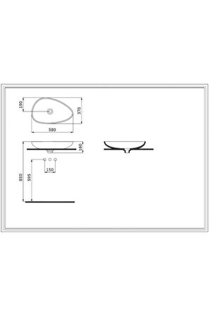 Bocchi Etna Tezgah Üstü Lavabo 58 Cm Mat Siyah 1114-004-0125