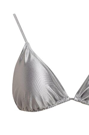 DeFacto Regular Fit Saten Üçgen Bikini Üstü-Fall in Love B6933AX24HSGR445