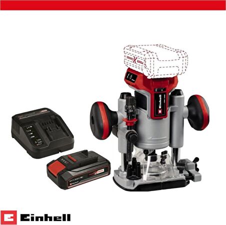  Einhell TP-RO 18 Li BL - Solo Freze ve Einhell Başlangıç Kiti 18V 2.5 Ah