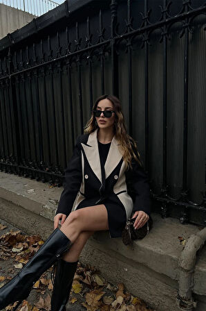 Liora Çift Renk Kruvaze Ceket TNS-4580