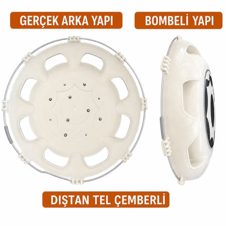 17.5 İnç Lüx Plastik Bombeli Jant Kapağı Kamyonet Midibüs Minibüs İçin 2 Adet