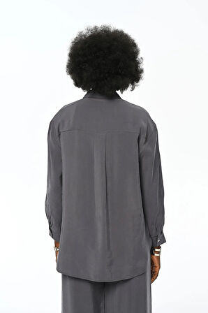 KADIN TEK CEPLİ RAHAT KALIP GÖMLEK