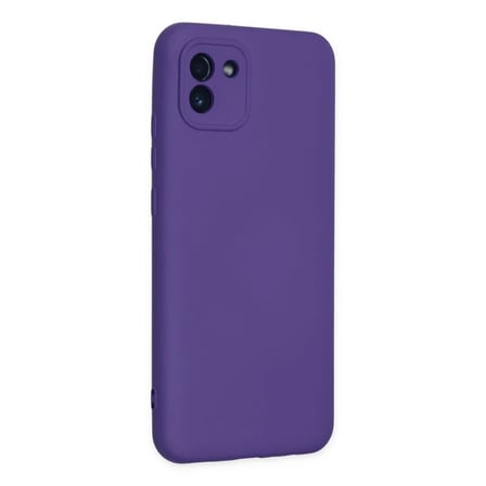 Samsung Galaxy A03 Kılıf Nano içi Kadife Silikon - Mor
