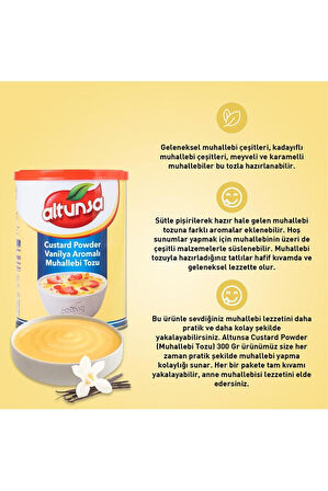 Altunsa Custard Powder Vanılya Aromalı "muhallebı Tozu" 250 G X 3Adet