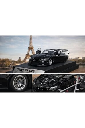 BMW Z4 GT3 DİECAST MODEL ARABA BMW SPOR 1:26 ÖLÇEK KUTULU ARABA