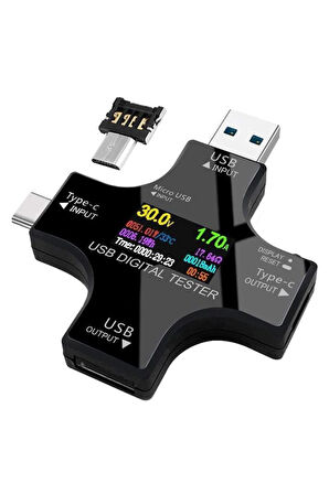 USB Tester Voltmetre Ampermetre Akım Göstergesi Multimetre Test Cihazı OTG Dest
