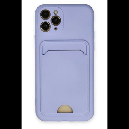 Apple iPhone 11 Pro Kılıf Kelvin Kartvizitli Silikon - Lila