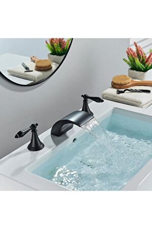 Banyo Bataryası Küvet Jakuzi Ankastre Mat Siyah Yeni Şelale 7 Yıl Garantili Ithal