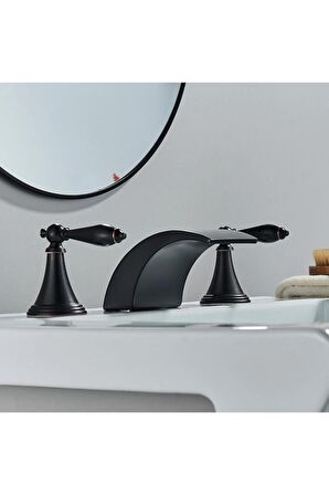 Banyo Bataryası Küvet Jakuzi Ankastre Mat Siyah Yeni Şelale 7 Yıl Garantili Ithal
