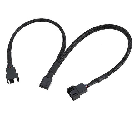 5025 Fan Çoklayıcı 2 Port Y Pwm 4 Pin Splitter Çoklayıcı Switch Kablosu