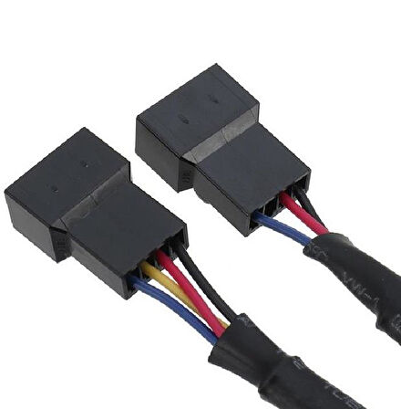 5025 Fan Çoklayıcı 2 Port Y Pwm 4 Pin Splitter Çoklayıcı Switch Kablosu