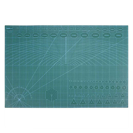 A1 Kesme Matı Patchwork - Cutting Mat - Kesim Altlığı - Kesim Tablası - 90x60cm - Yeşil 