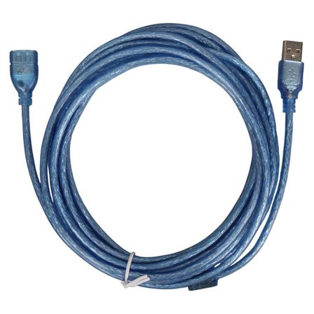 Şeffaf/Mavi̇ 5 Metre USB 2.0 Uzatma Kablosu