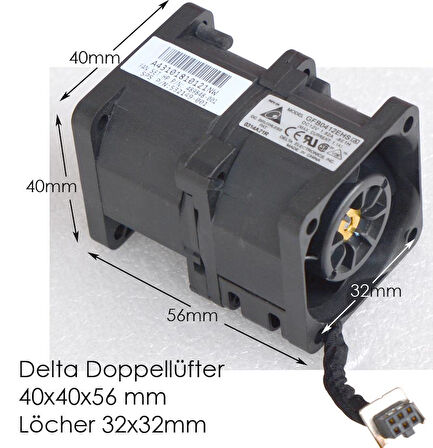 Delta DC12V 1.82A 40x40x56MM Soğutucu Fan