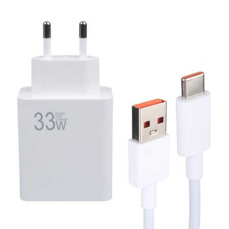 33w Turbo USB Şarj Başlik Adaptörü + Type-c Kablo