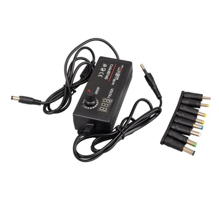 18746 12 Volt - 24 Volt - 5 Amper Çok Uçlu Di̇ji̇tal Ekranli Ayarli Kademeli̇ Adaptör