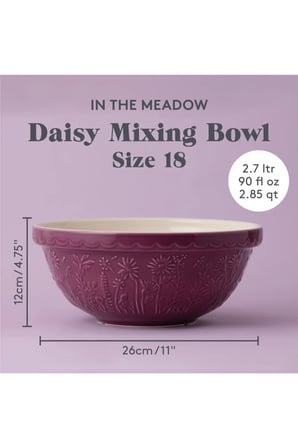 Mason Cash In The Meadow S18 Daisy Mixing Bowl Karıştırma Kabı 26Cm