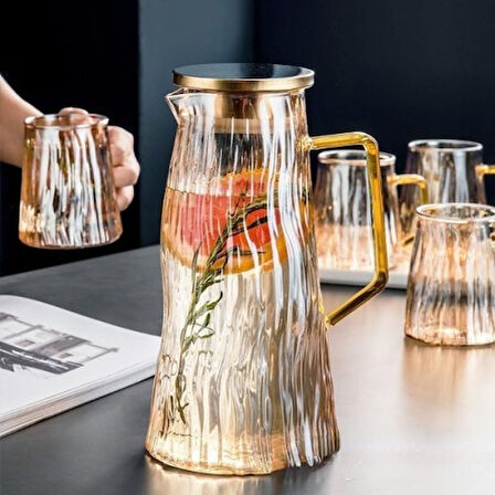 STARSTUFFS Çelik Kapaklı Cam Sürahi 1800 ml