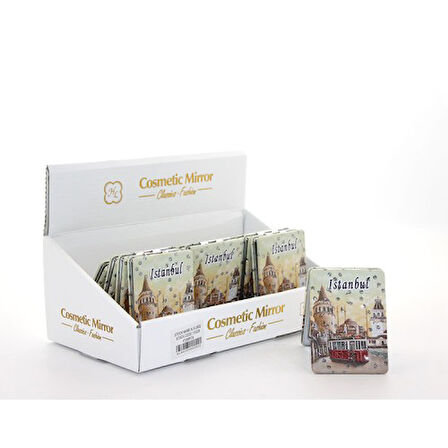 STARSTUFFS Taşlı İstanbul Tasarımı El Aynası İnce Model 15