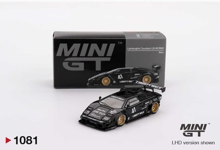 Mini GT 1/64 Lamborghini Countach LB-WORKS Black No:1081