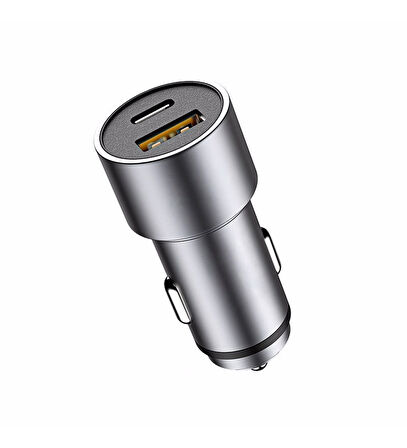 Type-C + Usb Araç Çakmaklık 38W PD Hızlı Şarj Soketi Araba Şarz Aksesuarı