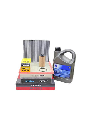 Opel İnsignia 1.4 Turbo Benzinli Motor Bakım Seti Filtron GM 5W30 4LT