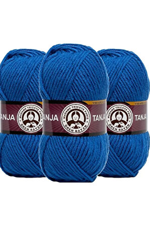 Ören Tanja Örgü İpi -016-Saks Mavi 3'lü set