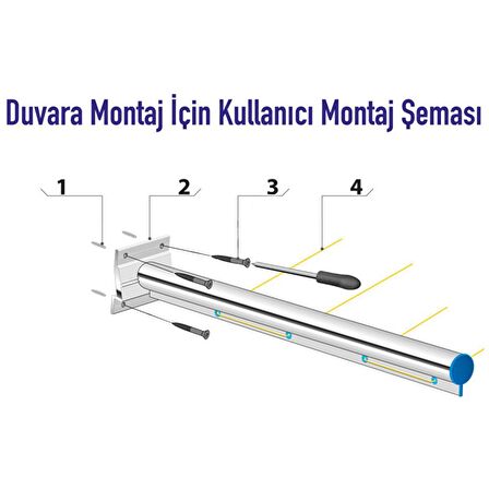 Pakas Balkon Çamaşır Kurutma Askısı Kurutmalık Duvara Monte