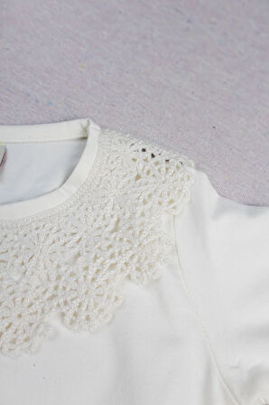 Zarif Bayramlık Kız Çocuk Takım – Dantelli Bluz & Kadife Elbise Prenseslere Özel Kız Çocuk Salopet