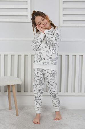 Hayal Gücünü Giy! Boyanabilir Pijama Takımı - Her Yıkamada Yeniden Tasarla - Kalem Hediyeli