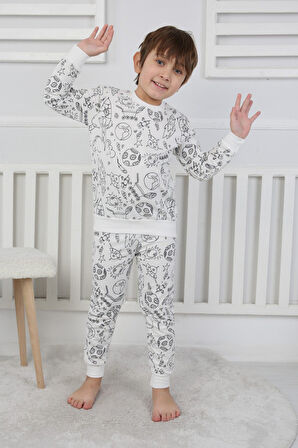 Boyanabilir Çocuk Pijama Takımı + Kalem Hediyeli I Renkli Rüyalar I Her Yıkamada Yeniden Tasarla