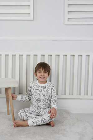 Boyanabilir Çocuk Pijama Takımı + Kalem Hediyeli I Renkli Rüyalar I Her Yıkamada Yeniden Tasarla