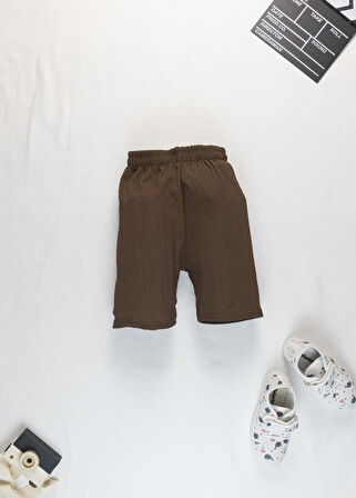 Erkek Çocuk Yazlık Takım 3-10 Yaş – Şortlu Gömlek Set | Börümcük Kumaş Alt Üst İkili Takım