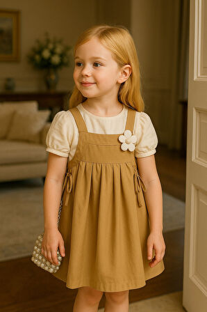 Kız Çocuk İçin Şık Kombin – Elbise ve Bluz Takım I Özel Günler İçin Kız Çocuk Elbise Takımı