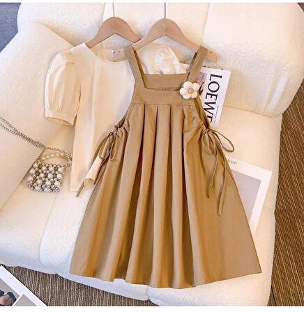 Kız Çocuk İçin Şık Kombin – Elbise ve Bluz Takım I Özel Günler İçin Kız Çocuk Elbise Takımı